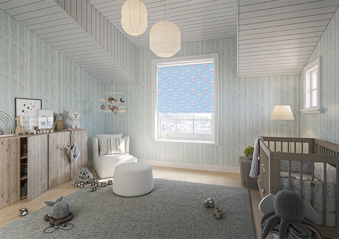 Little Bear, Blue Cotton - Roller Blind - Image 7